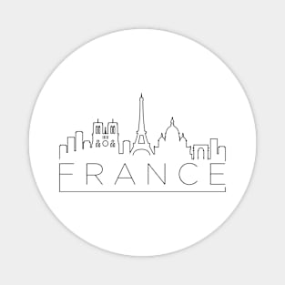 France Minimal Skyline Magnet